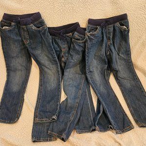 4 pairs of Carter's Boys Pull-On Jeans, size 7/7A